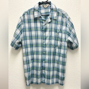 Men’s XL Old Navy Button Down Short Sleeve Casual Plaid Dress Shirt